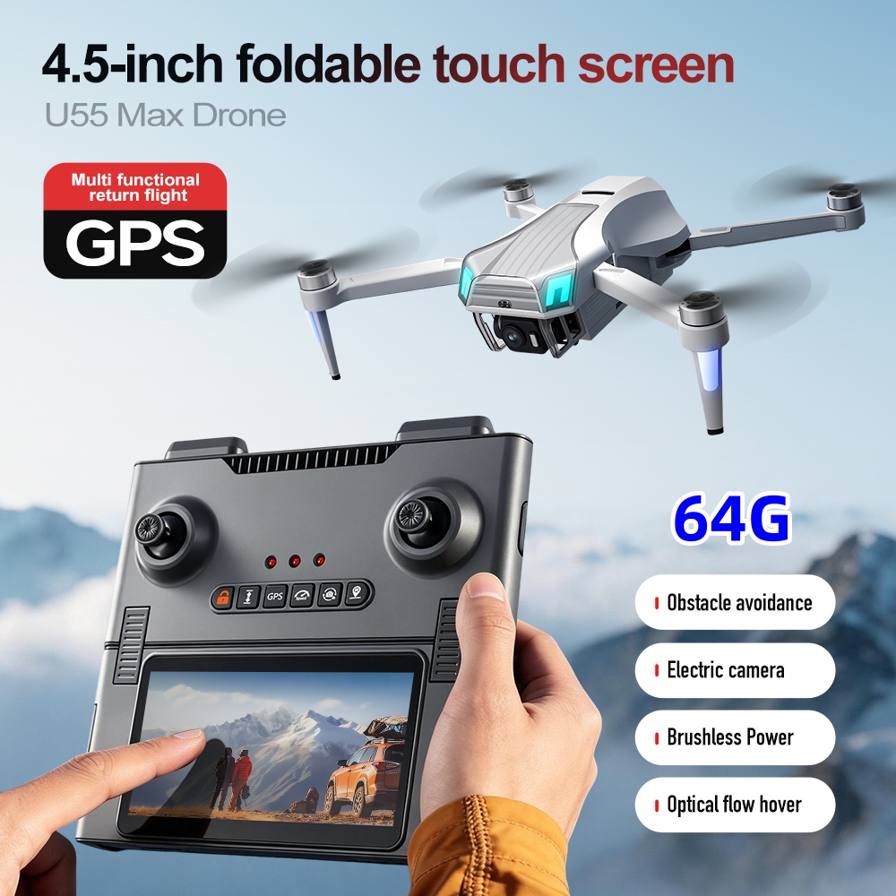 NCZOBOE U55  GPS Drone with Sc - Drone Gimbal 3 Axis ulasan dan harga