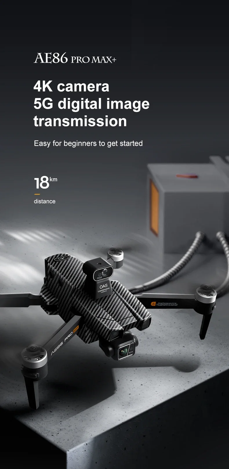 High end AE86drone with camera - Drone Gimbal 3 Axis ulasan dan harga
